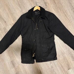 Filson Men's Black Cover Cloth Mile Marker Jacket